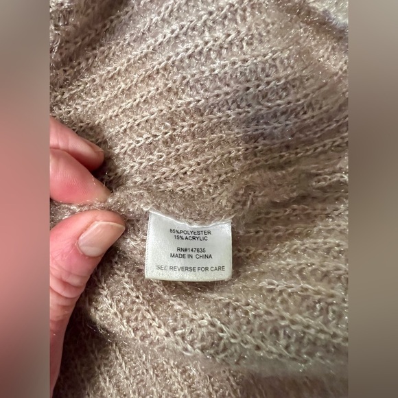🛍️ROMEO & JULIET COUTURE Champagne beige knit sweater‎ size M - Picture 10 of 14